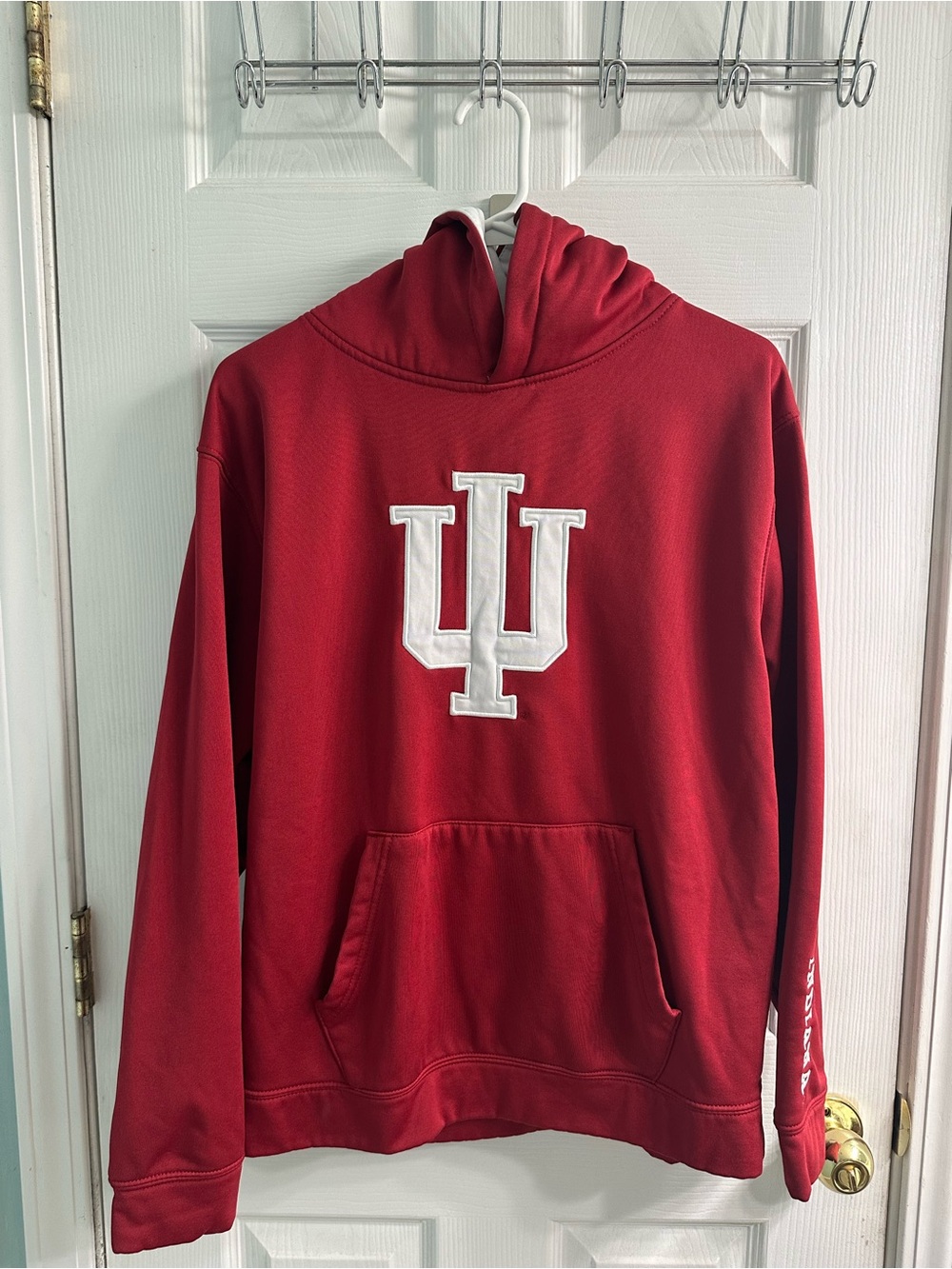 Colosseum Red Hoodie with White IU Logo